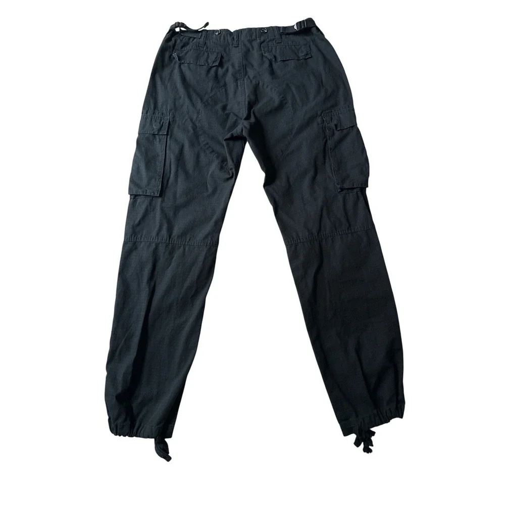 MNML‎ Cargo Pants Mens Size 33 Black Pockets Utility Streetwear Adjustable